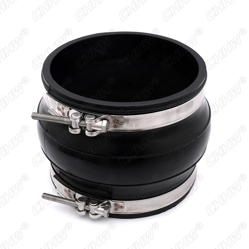 卡箍連接<a href=http://m.sp-oil.com/xjjt/ target=_blank class=infotextkey>橡膠接頭</a>安裝圖示